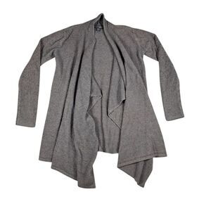Barefoot Dreams Cozychic Lite Knit Cardigan Womens S/M Sweater Gray Open Front